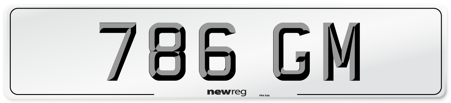 786 GM Number Plate from New Reg